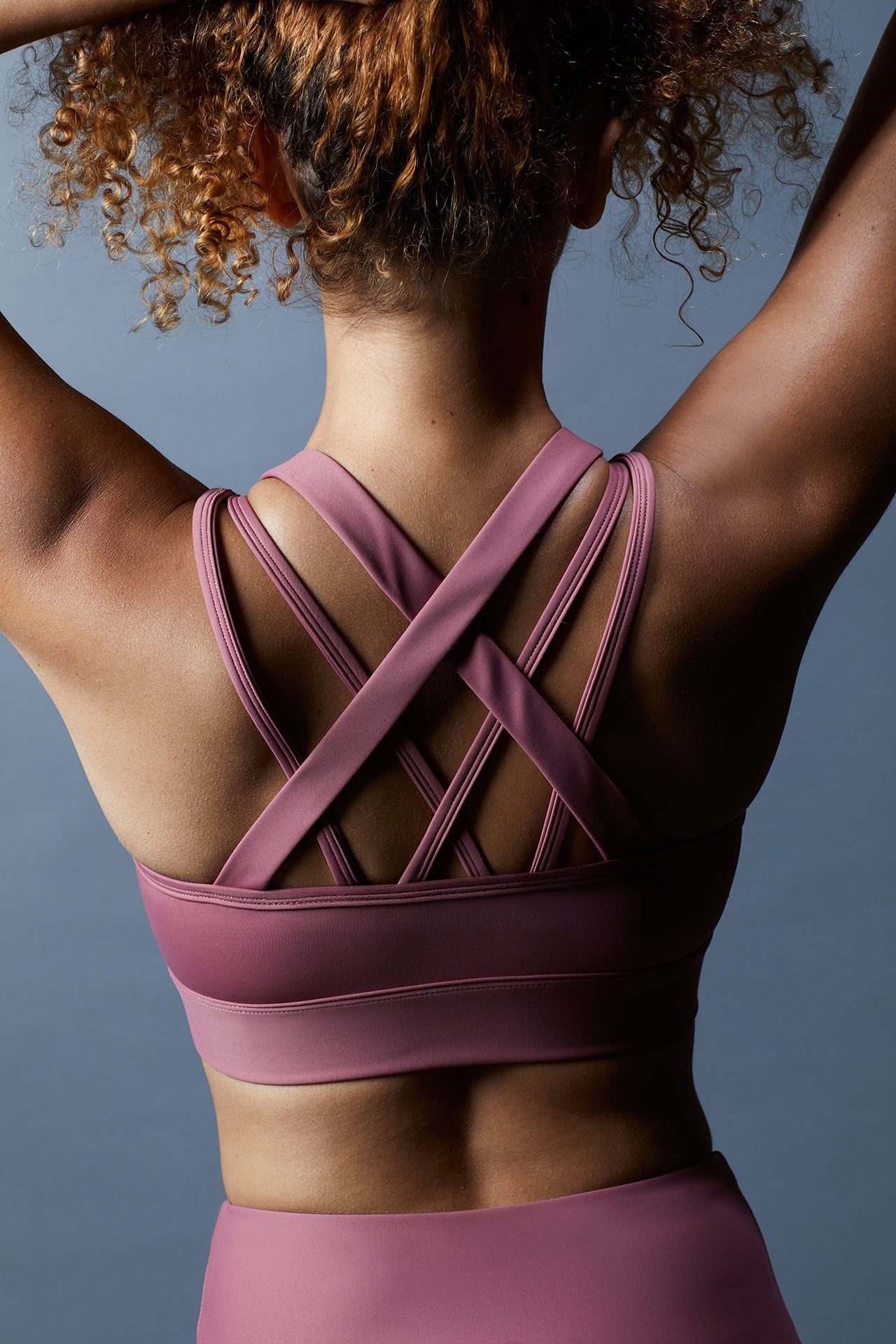 Brassière sport femme rose VIXXA, design sculptant et moderne