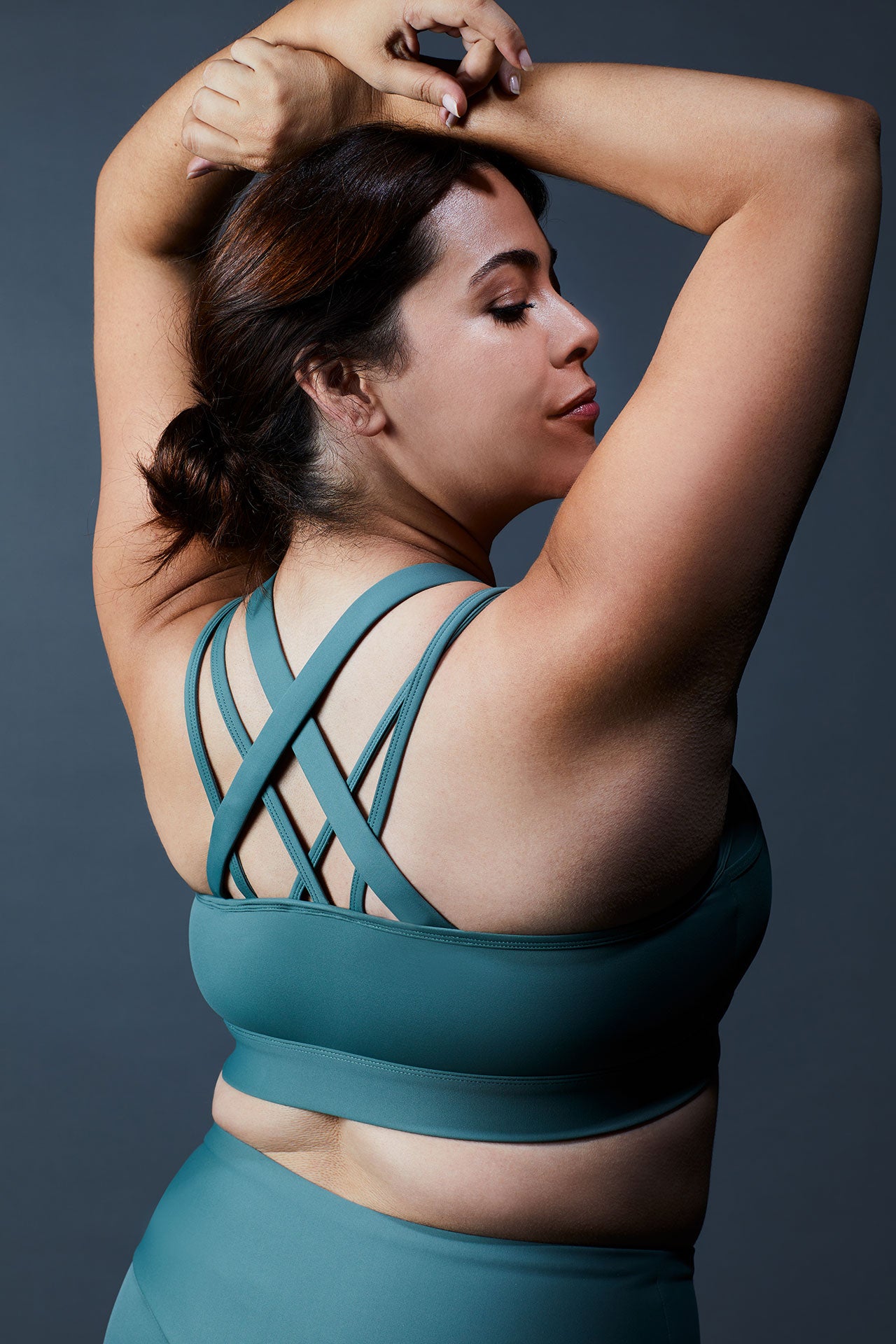 Brassière de sport femme verte VIXXA, soutien stable et haute performance