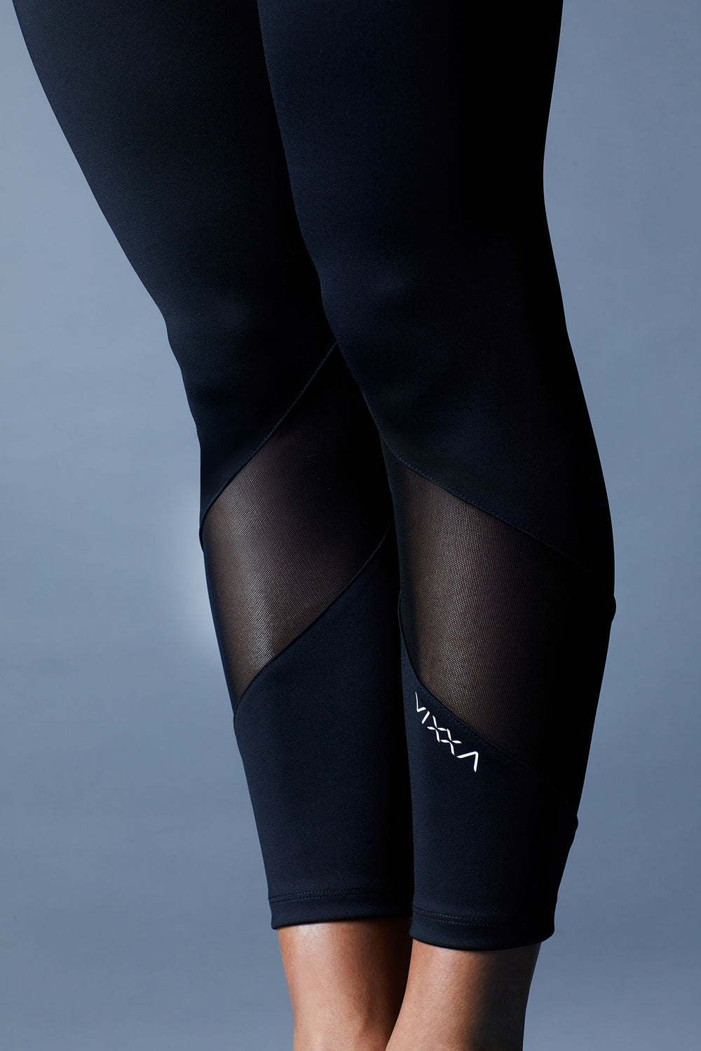 Legging de sport noir VIXXA, taille haute, coupe sculptante