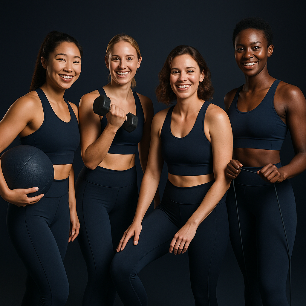 Groupe de femmes sportives représentant la communauté VIXXA et l’esprit Momentum