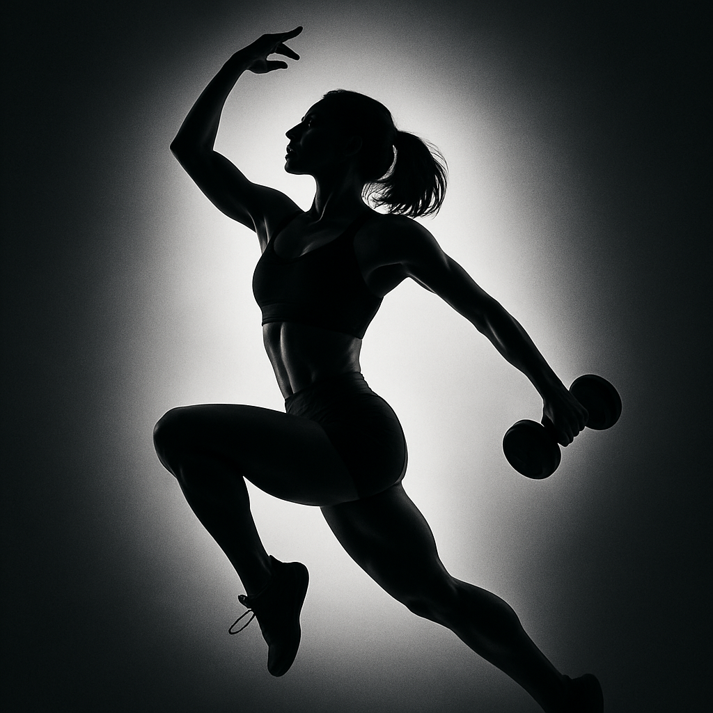 Silhouette de femme sportive représentant la force et l’élégance VIXXA
